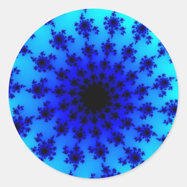 Pegatina Redonda Aqua Eye (Anverso)