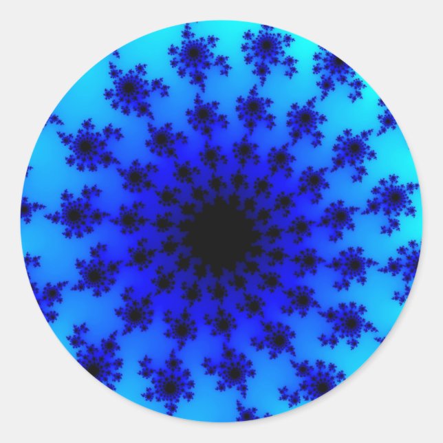 Pegatina Redonda Aqua Eye (Anverso)