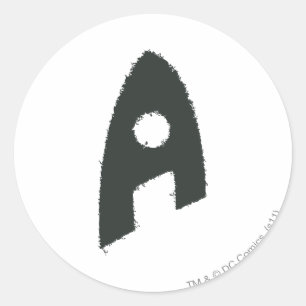 Pegatina Redonda Aquaman Grunge 'A'