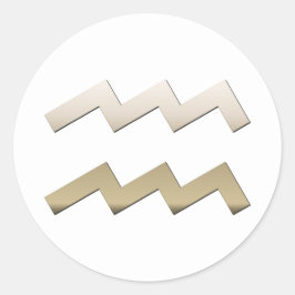 Pegatina Redonda Aquarius