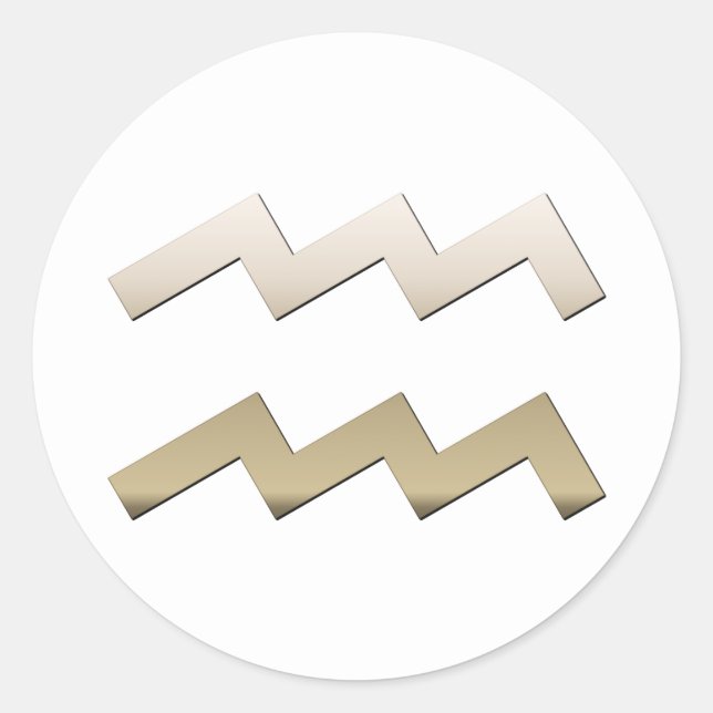 Pegatina Redonda Aquarius (Anverso)