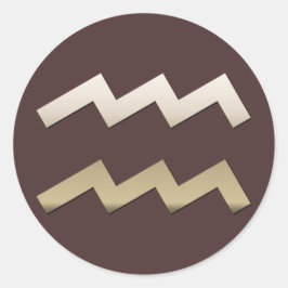 Pegatina Redonda Aquarius