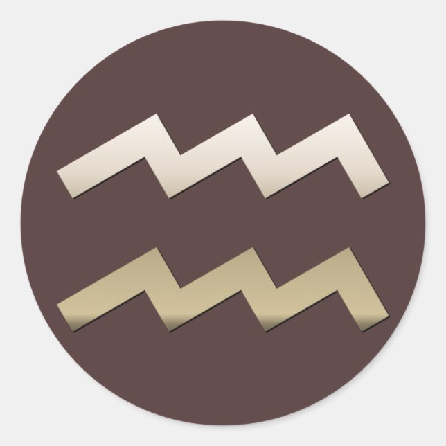 Pegatina Redonda Aquarius (Anverso)