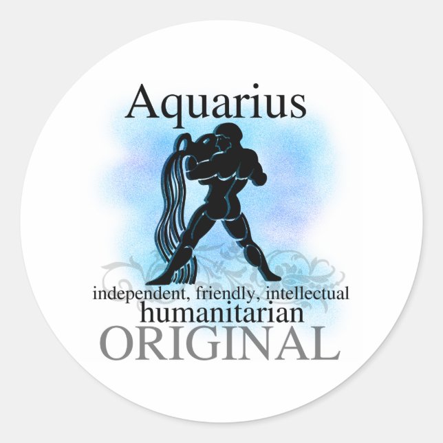 Pegatina Redonda Aquarius About You (Anverso)