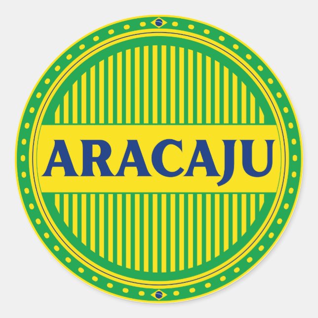 Pegatina Redonda Aracaju City Pride – Brazilian Identity (Anverso)