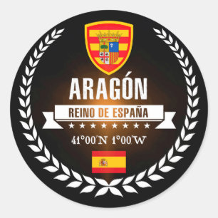 Pegatina Redonda Aragón