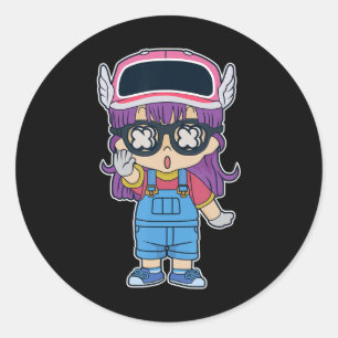 Pegatina Redonda Arale Norimaki Dr. Slump Manga Anime Personalizado