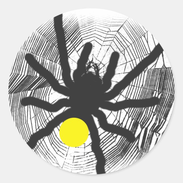 Pegatina Redonda araña (Anverso)