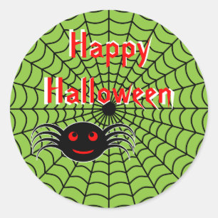 Pegatina Redonda Araña de Halloween y Pegatinas web