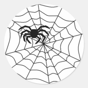 Pegatina Redonda araña en pegatinas web