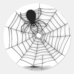 Pegatina Redonda Araña en su web