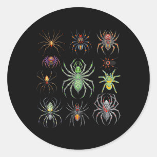 Pegatina Redonda Araña Guay Para Hombres Mujeres Tarantula Arachnid
