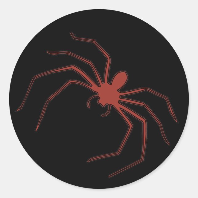 Pegatina Redonda Araña roja (Anverso)
