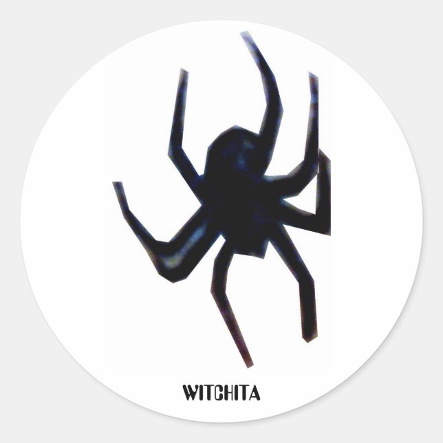 Pegatina Redonda araña, WITCHITA (Anverso)