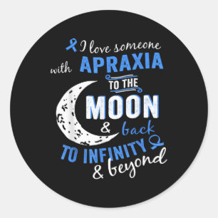 Pegatina Redonda Araxia Awareness Shirt - Apraxia T Shirt Para Niño