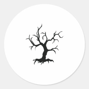 Pegatina Redonda árbol aterrador