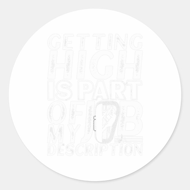 Pegatina Redonda Árbol de árboles de escalada de armamento arborist (Anverso)