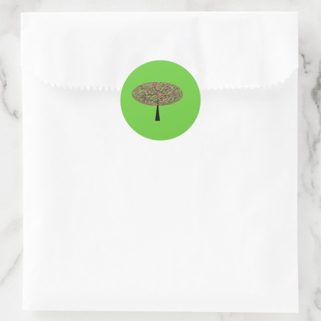 Pegatina Redonda Árbol de Caramelo (Bolso)