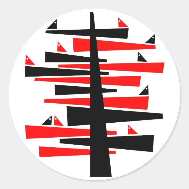 Pegatina Redonda Árbol de conversación (Anverso)