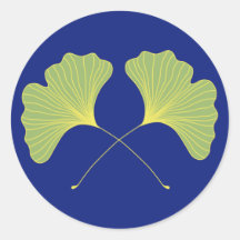 Árbol de Ginkgo deja azul y verde