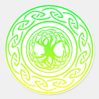 Pegatina Redonda árbol de la vida