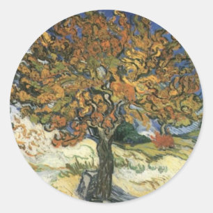 Pegatina Redonda Árbol de moras por van Gogh