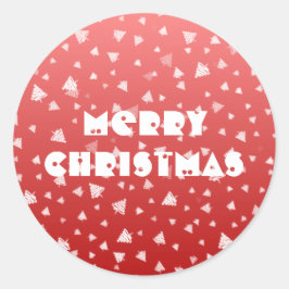 Pegatina Redonda Árbol de Navidad