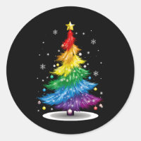 Árbol de Navidad arcoíris orgullo LGBT gay Feliz N