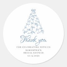 Árbol de Navidad con lazo garabateado azul para de