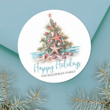 Árbol de Navidad de Playa Felices Fiestas
