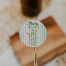 Árbol de Navidad divertido verde dibujado a mano c
