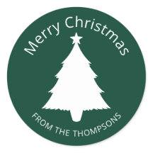 Árbol De Navidad Minimalista Verde Y Blanco Y Text