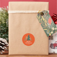 Árbol de Navidad tigres adorables Feliz Retro de N
