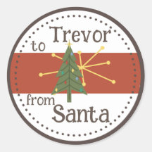 Árbol de Navidad y Pegatinas de etiquetas de regal