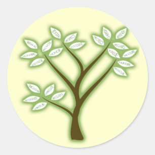 PEGATINA REDONDA ÁRBOL DE PALABRAS RECICLARES