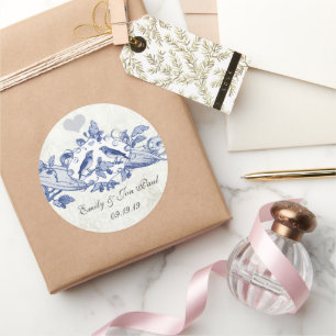 Pegatina Redonda Árbol de roble Desplazamiento Naval Aves Pegatinas