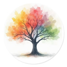 Árbol de temporada arcoiris - colorida naturaleza 