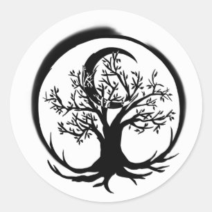 Pegatina Redonda Árbol de vida