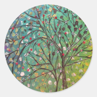 Pegatina Redonda Árbol de vida
