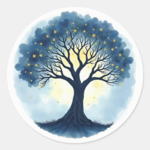 Pegatina Redonda Árbol de vida