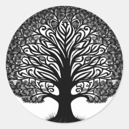 Pegatina Redonda Árbol de vida