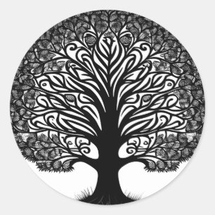 Pegatina Redonda Árbol de vida