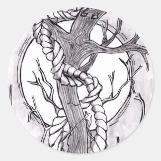 Pegatina Redonda árbol del mal