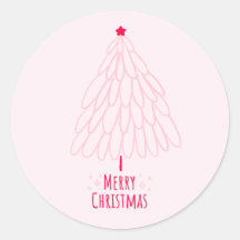 Árbol rosado lindo Feliz Navidad moderna