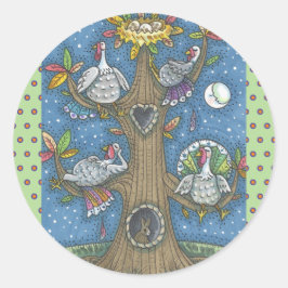 PEGATINA REDONDA ÁRBOL TURCO, GRACIAS A LOS PEGATINAS DE GOBBBLERS