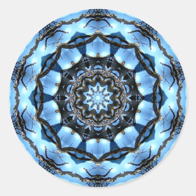 PEGATINA REDONDA ÁRBOLES (Anverso)