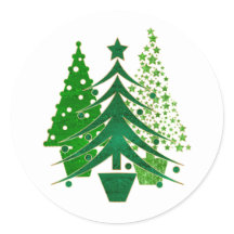 Árboles de Navidad simulados en verde con lámina d