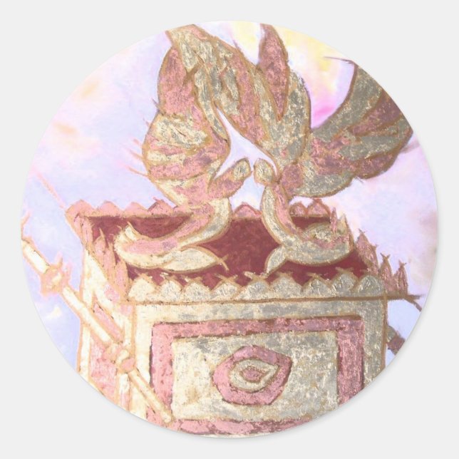 Pegatina Redonda Arca del Pacto (Anverso)