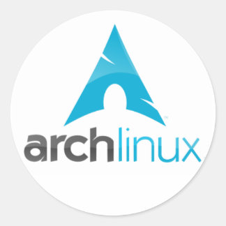 Pegatina Redonda arch linux logo