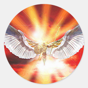 Pegatina Redonda Archangel Michael